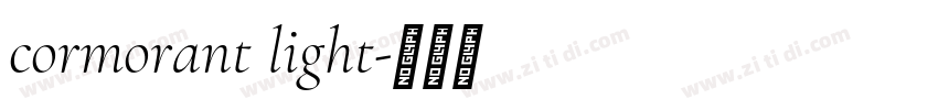 cormorant light字体转换